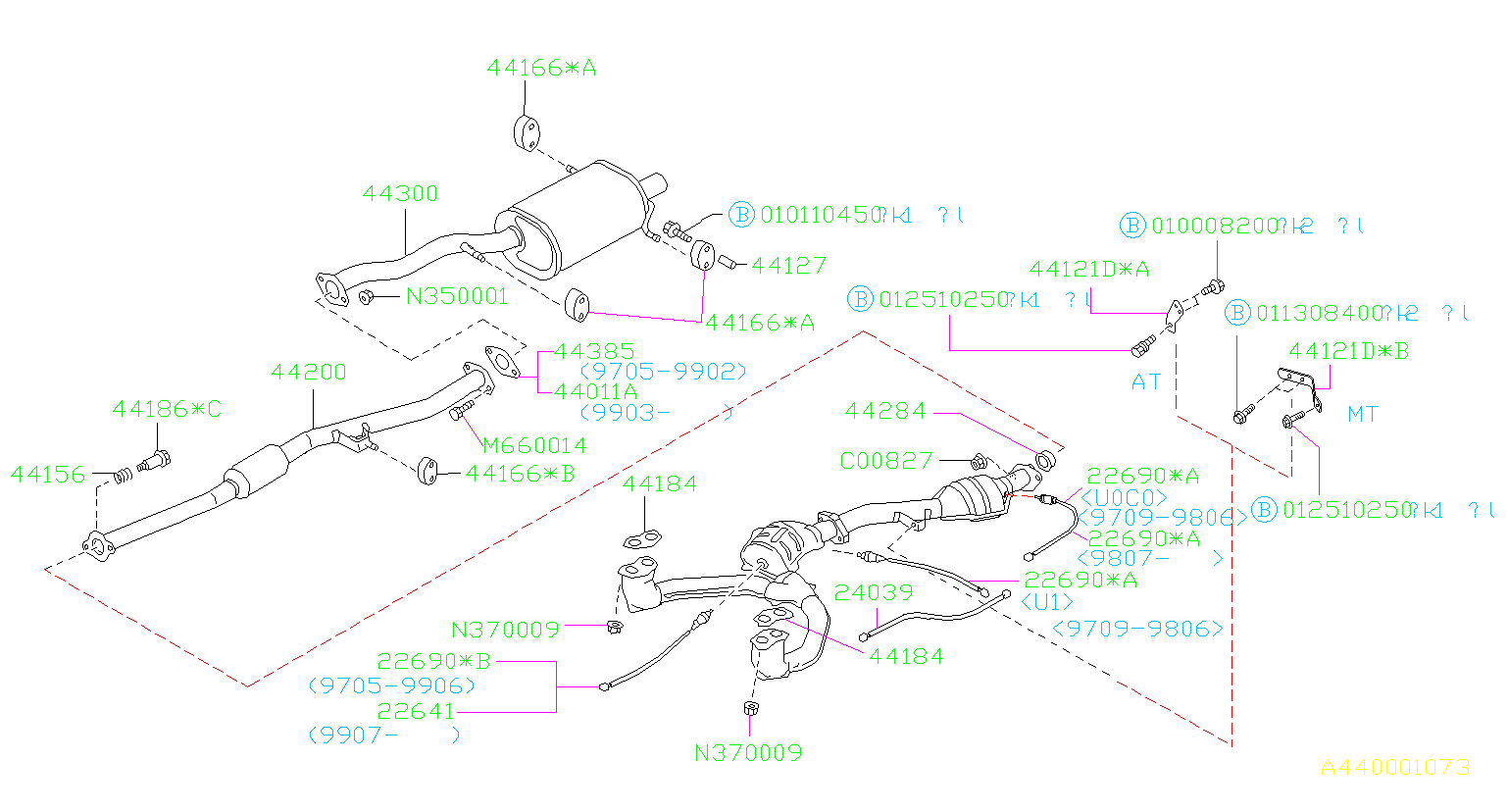 Subaru Forester Oxygen Sensor Connector. Harness O2 Sensor - 24039AA111