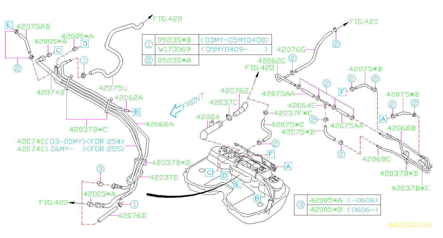 Subaru Forester Evaporative Emissions System Lines - 42075FE320 ...