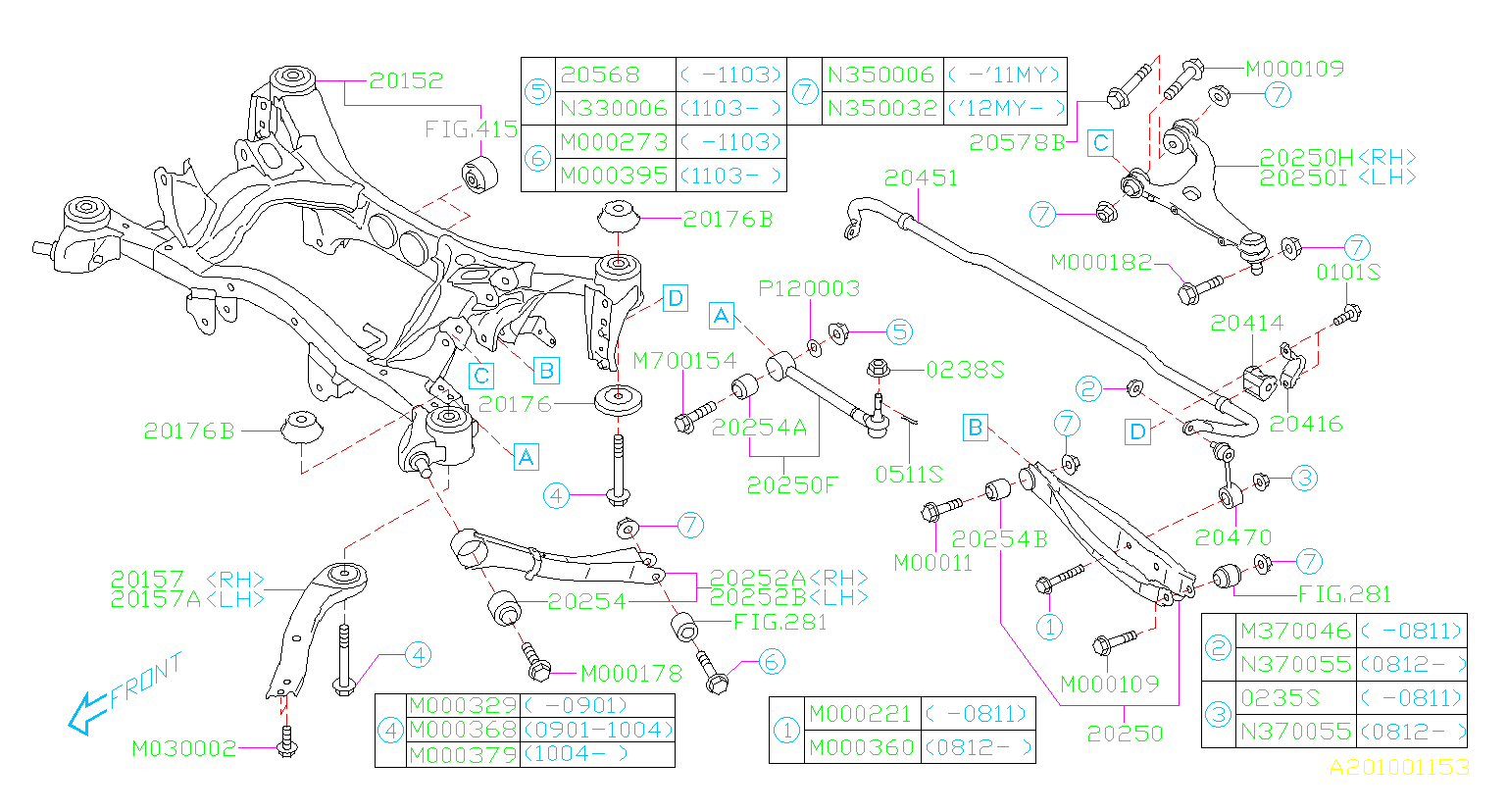 2013 Subaru Forester Bolt Pattern